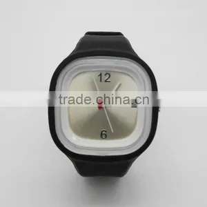 Popular Yellow Silicone Square Jelly Watch thumbnail-2
