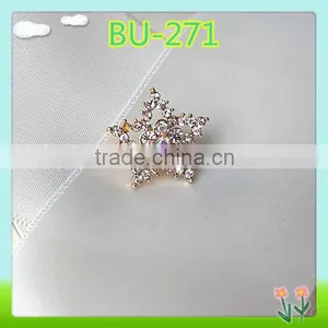 2016 Fashion Sale Rhinestone Star Shaped Button for Decoration thumbnail-1