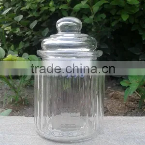 Storage Glass Container With Lid thumbnail-1