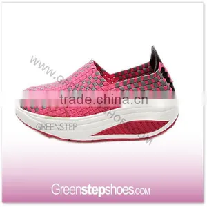Women Spring Summer Air Elastic Wedge Heels Shoes thumbnail-1