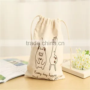 Custom Cotton Canvas Drawstring Bag Wholesale thumbnail-2