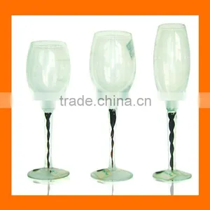 Hand Made Wine Glass With Strips,drinking Set thumbnail-1