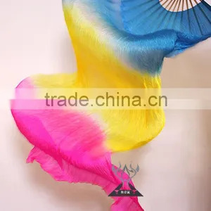 Silk Chinese Fan Dance Fans , Belly Dance Silk Fan , Hand Fans for Dance Quality Choice thumbnail-1