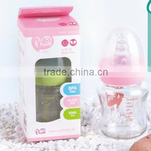 2oz Lead Free Glass Baby Milk Bottle thumbnail-1