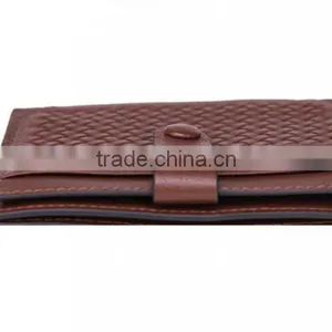 Factory OEM Super Slim Full Protect Snap Closure Lightweight Braided Leather Slim Bag thumbnail-3