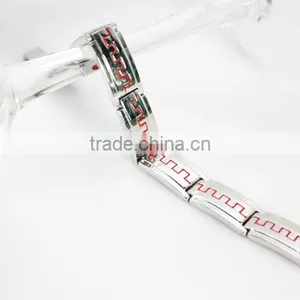Gold Silver Plating Stainless Steel Health Bio Magnetic Bracelet 4 in 1 Bio Energy Bracelet thumbnail-5
