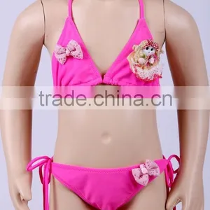 Pink Bowknot Girls Pictures Children Fashion Bikini,young Girls in Bikini thumbnail-4