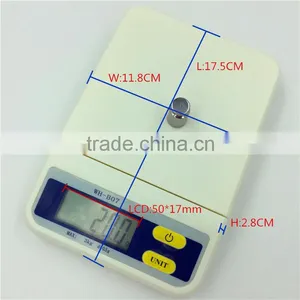 Hign-end Food Grade Plastic 2kg/0.1g Electronic Decerative Kitchen Scale thumbnail-2