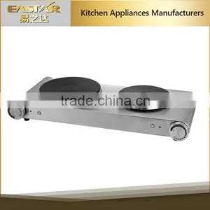 Stainless Steel Housing Double Solid Cooking Stove Electric Hot Plate 1500w 220v thumbnail-1