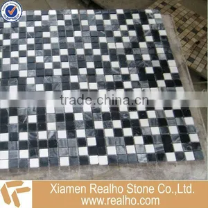Black and White Marble Mosaics in Square Shape thumbnail-1