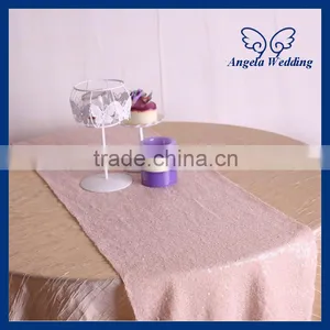 RU009U Hot Sale New Beautiful Wedding Peach Sequin Table Runners thumbnail-1