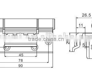 Aluminum Window Accessories Wood Door Pivot Hinge Gate Hinge thumbnail-2