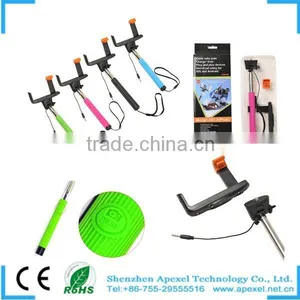 Selfie Stick Audio Cable Take Pole Handheld Self-Protrait Stick Wired Monopod for Samsung Galaxy Note4 Charge Free !!! thumbnail-1