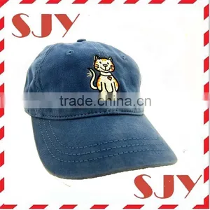 Navy Blue Animal Embroidery 6 Panels Low Profile Unstructured Baseball Cap thumbnail-2