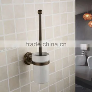 2014 Rural Design White Ceramic Antique Copper Toilet Brush Holder Collections for Bathroom thumbnail-1