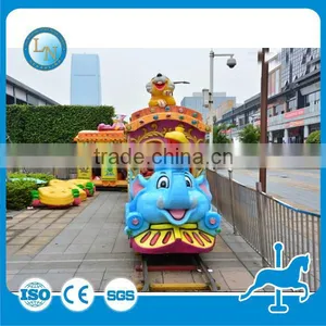 Hot Indoor Play Centre Equipment Electric Track Elephant Train For Sale thumbnail-5