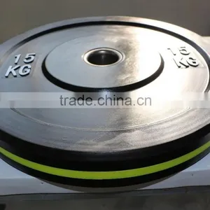 Colour Crossfit Weighlifting Rubber Bumper Plate 5KG 10KG 15KG 20KG 25KG thumbnail-4
