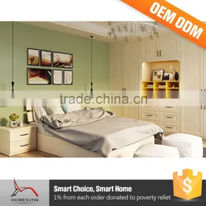 Bedroom Wardrobes Wooden 3 Doors Closet Sliding Solid Wood Wardrobe thumbnail-1