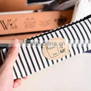 Wholesale Customizable Clear Unbranded School White Canvas Pencil Case for Teenagers thumbnail-3