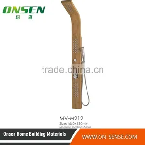 Eco-friendly Bamboo Shower Panel With Massage Nozzles Hand Spray Rain Style Shower thumbnail-1