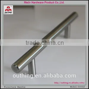 Stainless Steel Solid T Style Bathroom Cabinet Drawer Handle D3040 thumbnail-3