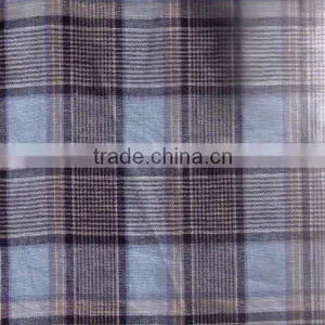Plaid Linen Viscose Blended Fabric thumbnail-1