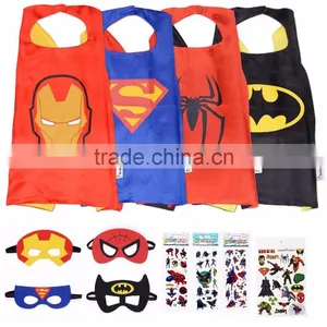 YS Super Hero Cape and Mask Costumes For Kids SET Capes Masks Stickers and Tattoos thumbnail-1