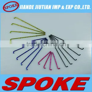 High Quality Cheap Bicycle/motorcycle Colour Cataphoresis Twisted Spoke thumbnail-1