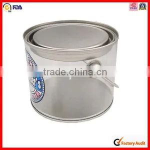 Printing See Through Handle Pvc Round Tin Plastic Box thumbnail-1