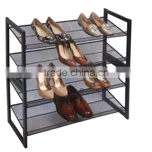 4 Tiers Stackable Multi Tiers Shoes Rack and Metal Mesh Shoes Rack Shoes Storage thumbnail-5