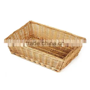 Large Wicker Packing Tray, Wicker Hamper Basket, Willow Bread Holder thumbnail-1