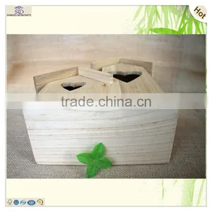 Craft Heart Shaped Twins Wooden Bird House Cage thumbnail-4