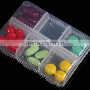 Cy275 Mini Portable Clear Empty Braille 6 Cells Pill Medicine Drug Storage Case Box thumbnail-5