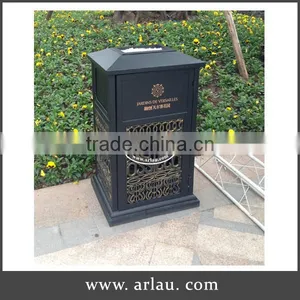 Arlau Aluminum Alloy Shopping Mall Trash Can thumbnail-1