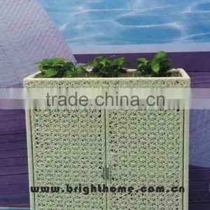 Outdoor Rattan Corner Shoe Cabinet Case thumbnail-1