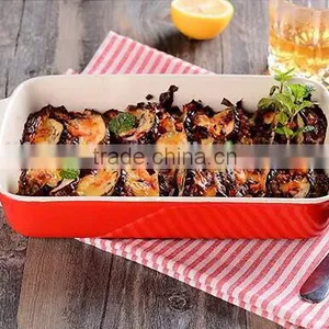 2017 Colorful Glazed Stoneware Baking Pan Dishes Custom Ceramic Bakeware Sets thumbnail-4