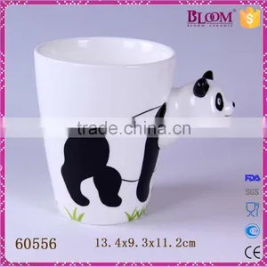 Panda Desgin Custom White Ceramic Mug Factory thumbnail-1