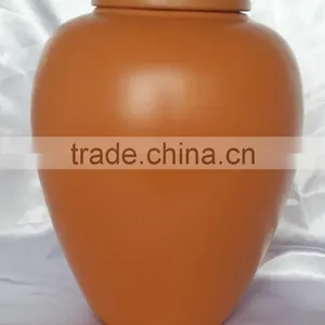 Adult Style Biodegradable Red Pottery Urns for Cremation Use thumbnail-3