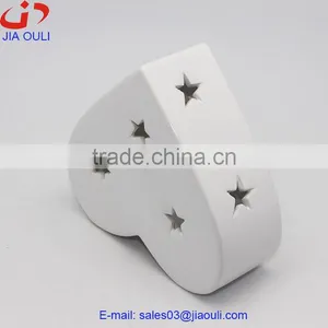 Promotional Home Decoration White Ceramic Heart thumbnail-2