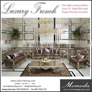 C-T2-1A Expensive Crystal Italy Neoclassical Dining Set Golden Dining Table Set Noble Leather Design Dining Room Furniture thumbnail-6