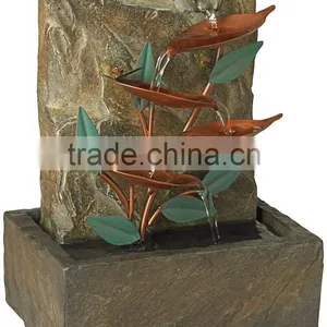 Blue Bird of Paradise Tabletop Water Fountain thumbnail-4