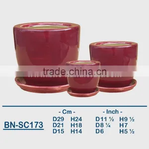 Vietnamese Ceramic Glazed Indoor Pot/ Indoor Planter BN-SC173 thumbnail-1