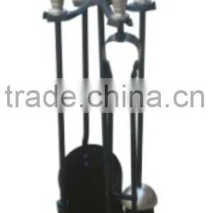 Nickel Handle Fireplace Tools thumbnail-1