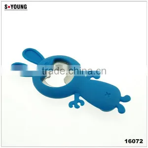 16072 Rabbit Shape Beer Bottle Opener in Silicone+steel thumbnail-1