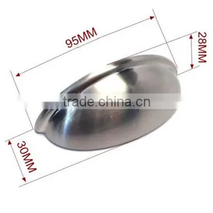 Satin Zinc Alloy Cabinet Drawer Pull Handle Shell Style Handle Cup Handle thumbnail-1