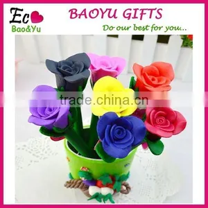 Hot Selling Flower Polymer Clay Pen Wholesale Can Custom Logo Promotional Ballpoint Pen Cheap Polymer Clay Pen thumbnail-1