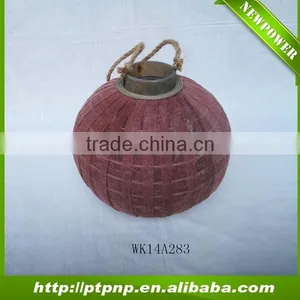 Classical Mini Handmade Wood Candle Lantern for Garden thumbnail-1