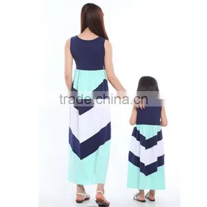 Chevron Strip Mommy And Me Maxi Dress 2016 thumbnail-6