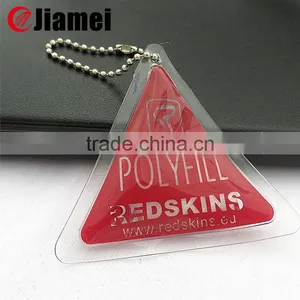 Waterproof Clear Plastic PVC Down Inflation Hangtag With Feather Inside thumbnail-1