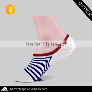 2015 COTTON Wholesale Men Fashion Simple Candy Wide Stripes Invisible Boat Socks thumbnail-4